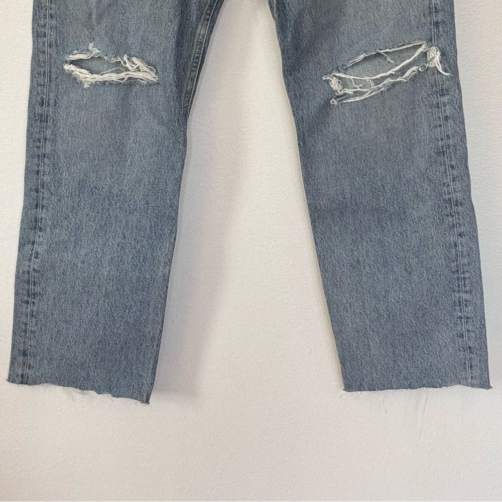 Agolde 90’s High Rise Loose Fit Raw Hem Jeans in Isolate Sz 26 - Picture 5 of 12